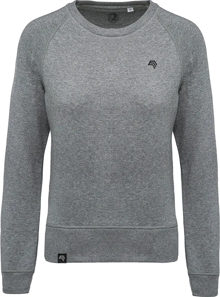 ― % ― KRB K481 ― Women's Bio-Baumwolle Sweatshirt - Melange Grau Heather [L]