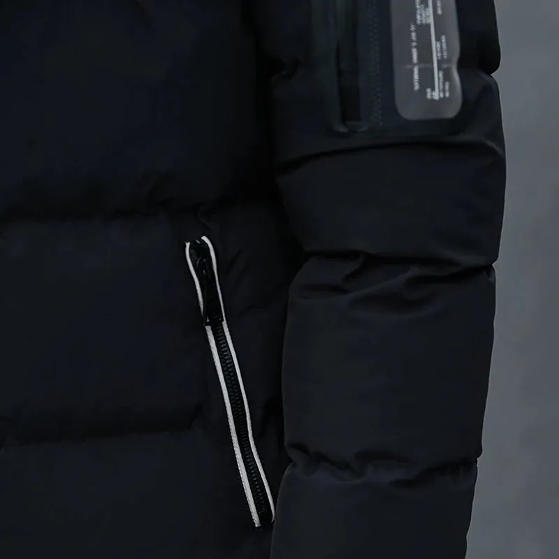 2023 New Autumn Men's Casual Hooded Cotton Coat Fashion Trend Long sleeved Cotton Coat Comfortable and Warm Coat