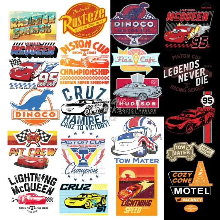 33 Cars Movie Cartoon Designs Bundle PNG