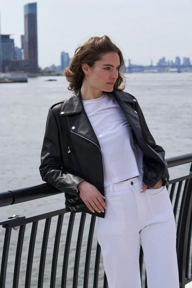 #421 Leather Moto Jacket  Special  $350
