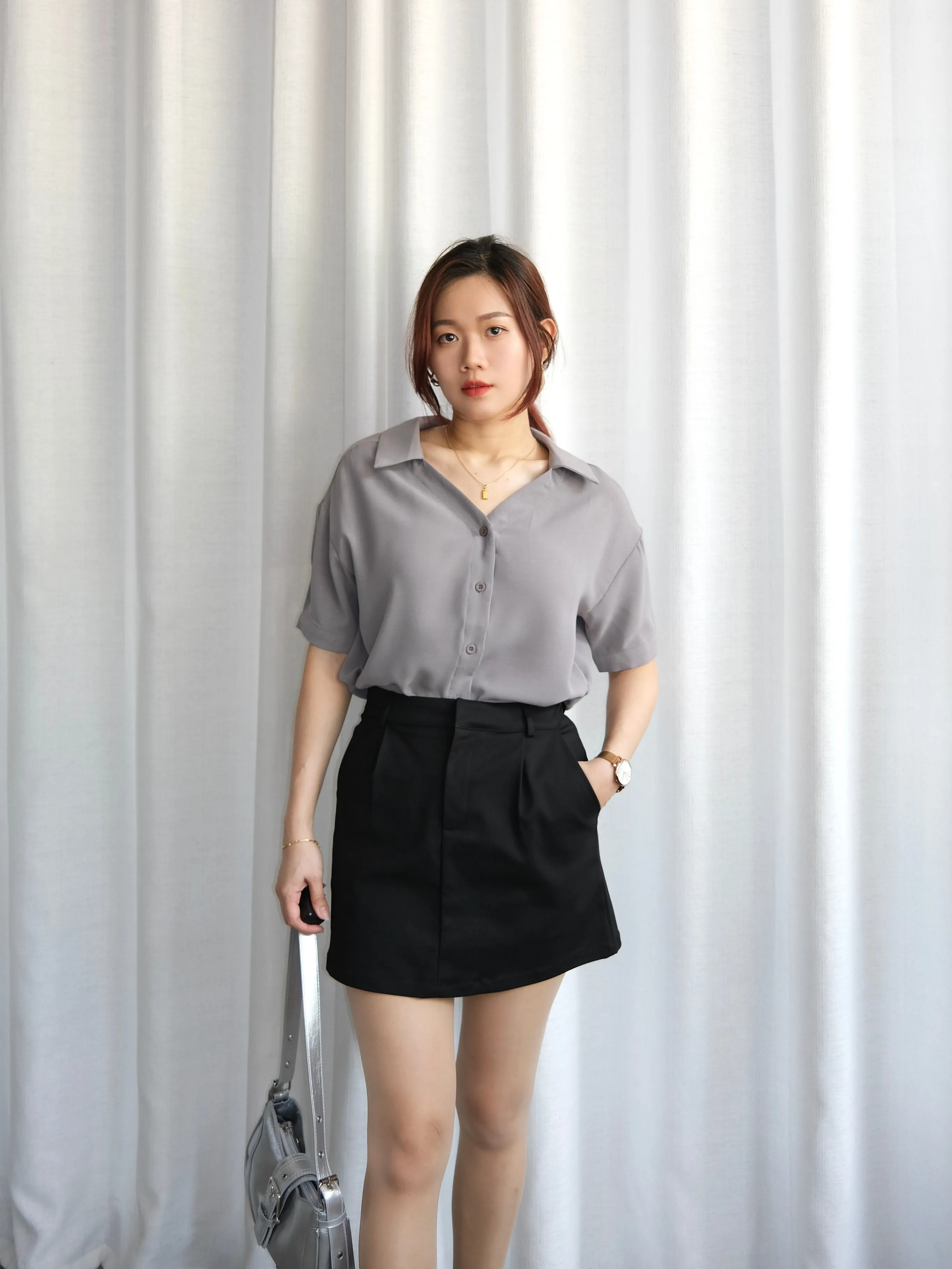 ACEWIN Basic Premium High Waist Short Skirt (Size S-XXL) 601305