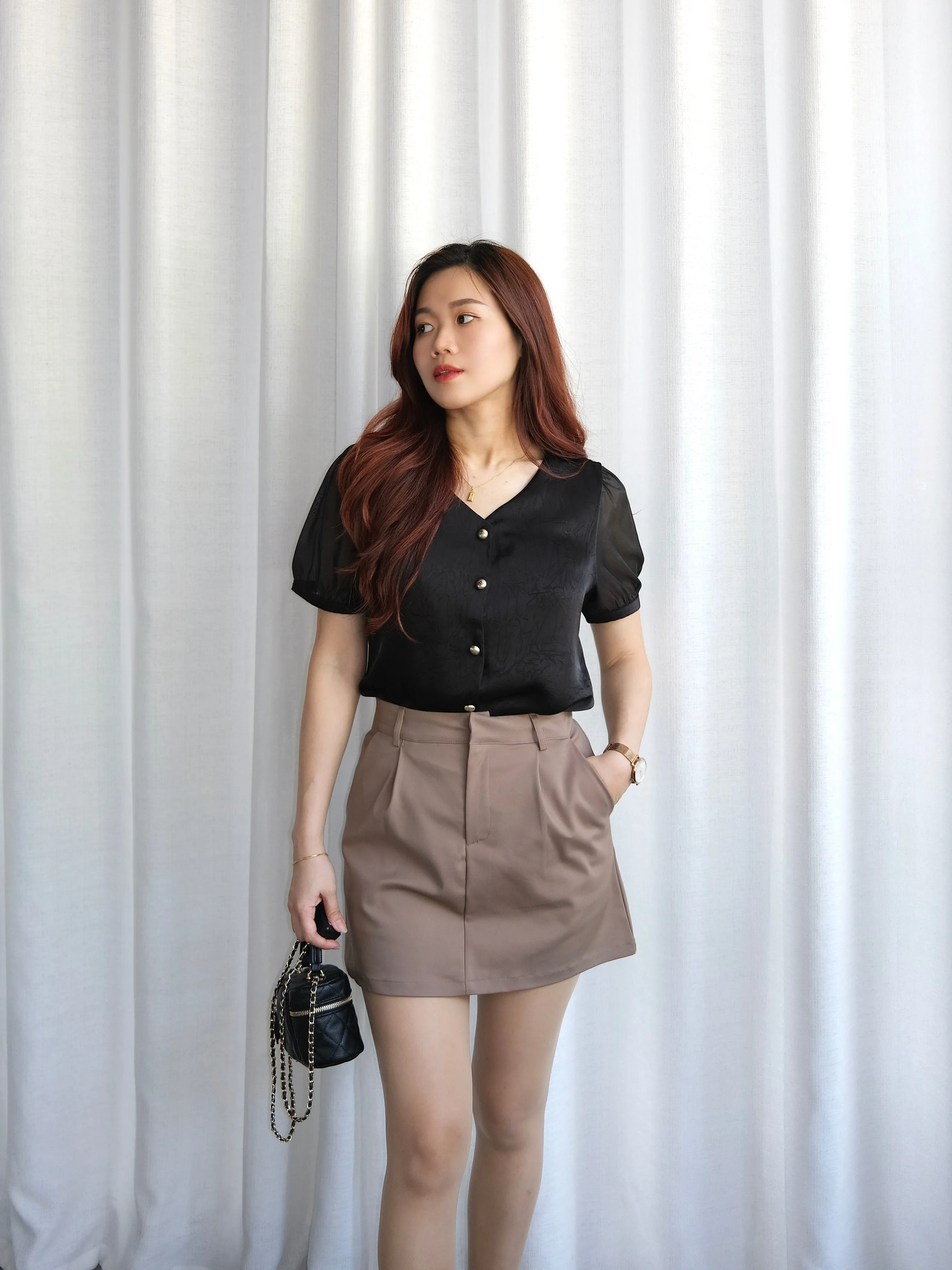 ACEWIN Basic Premium High Waist Short Skirt (Size S-XXL) 601305