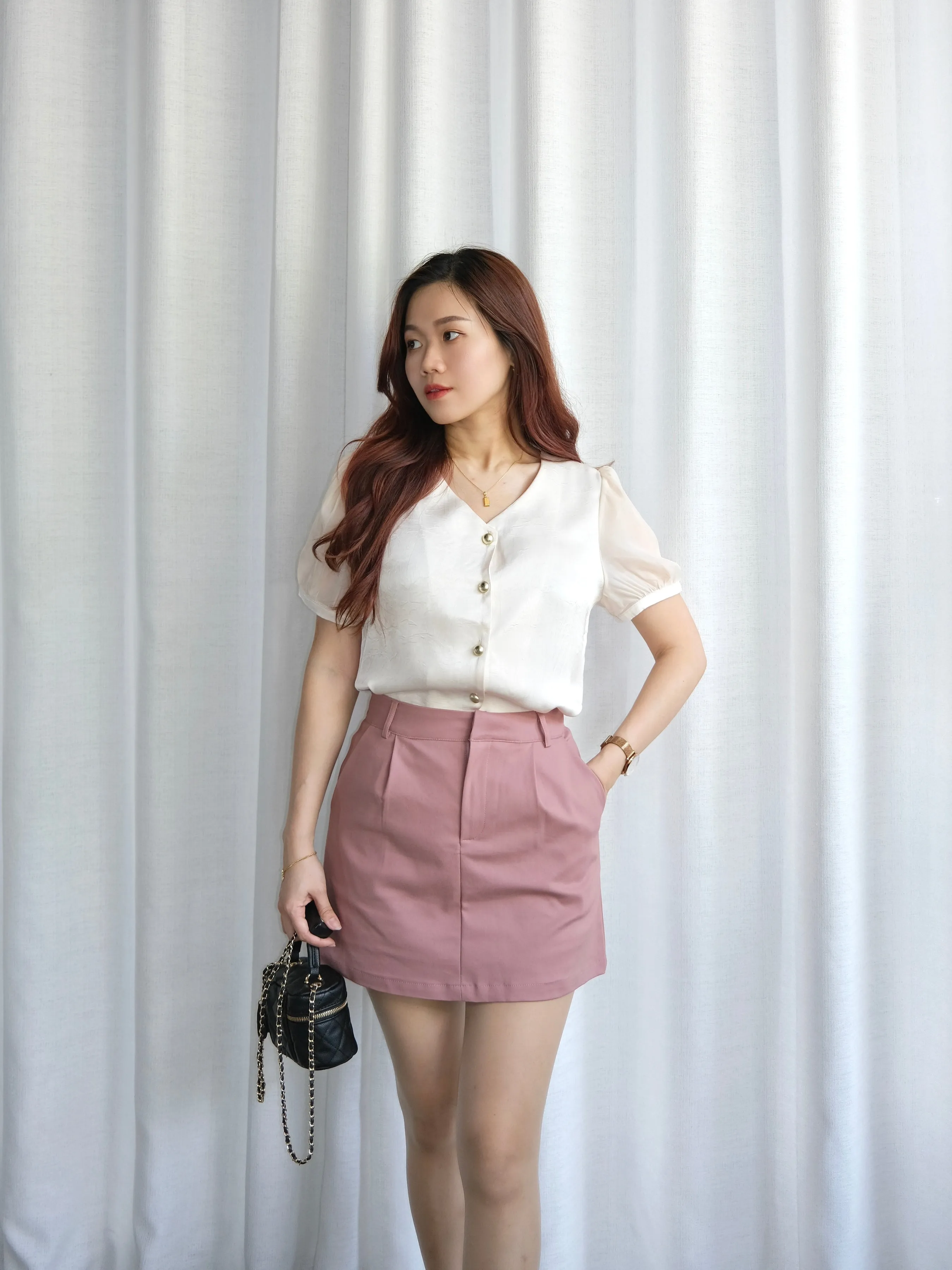 ACEWIN Basic Premium High Waist Short Skirt (Size S-XXL) 601305
