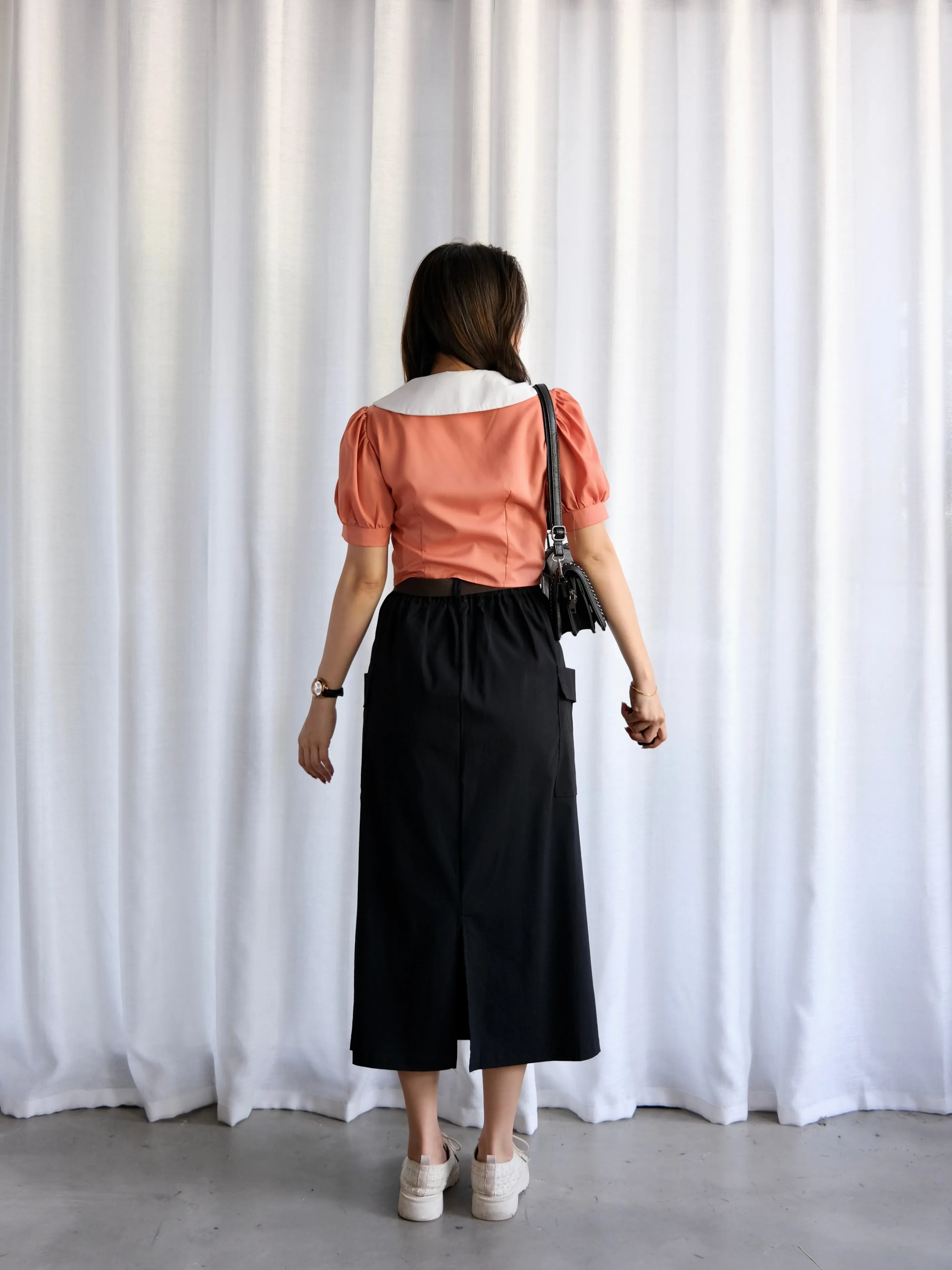 ACEWIN Belted Cargo Maxi Skirt (Free Size) 601301