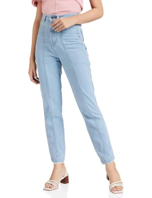 AKA CHIC Tapered Fit Women Jeans (AKCB 1438_Blue_34)