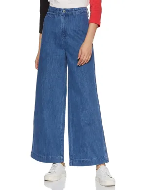 AKA CHIC Wide Leg Women Jeans (AKCB 1446_Blue_30)