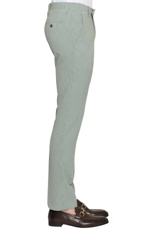 Alistar Micro Check Suit Pant in Sage/Ivory