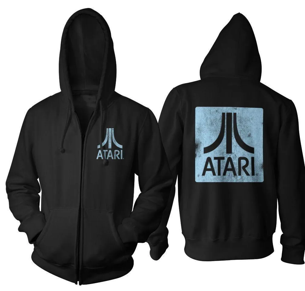 Atari Back & Chest Square Logo Zip Up Hoodie