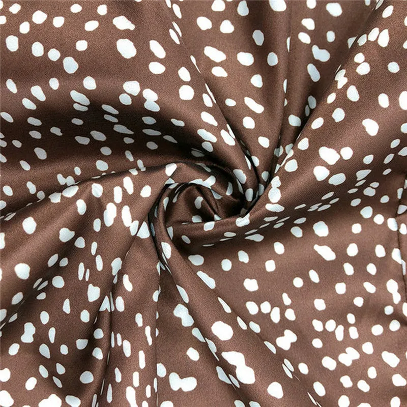 Bandage Wrap Split Summer High waist Party Casual Bandage Tie up Dot Print Asymmetric Skirt