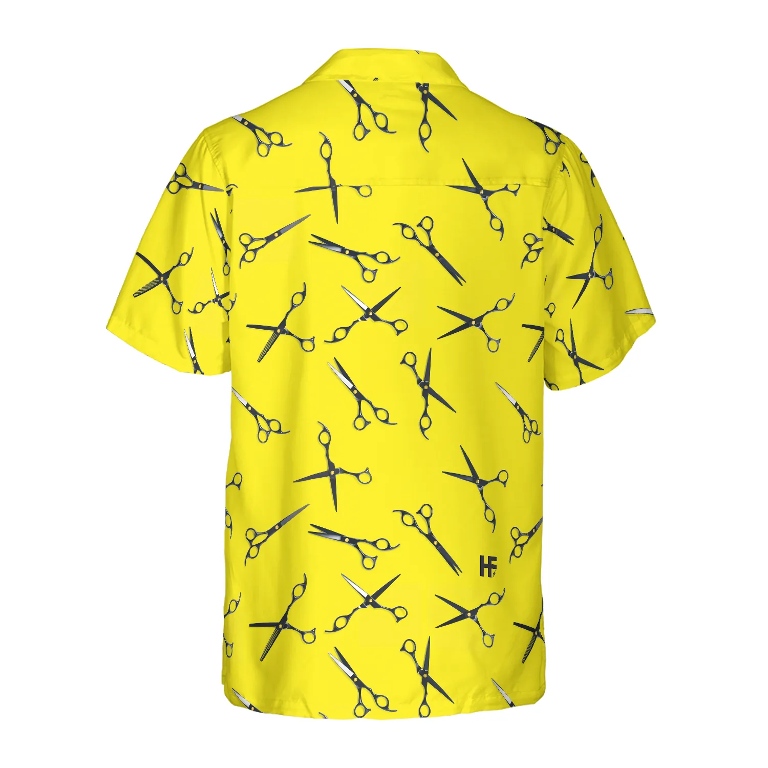 Barber Yellow Scissors For Professional Barber Hawaiian Shirt