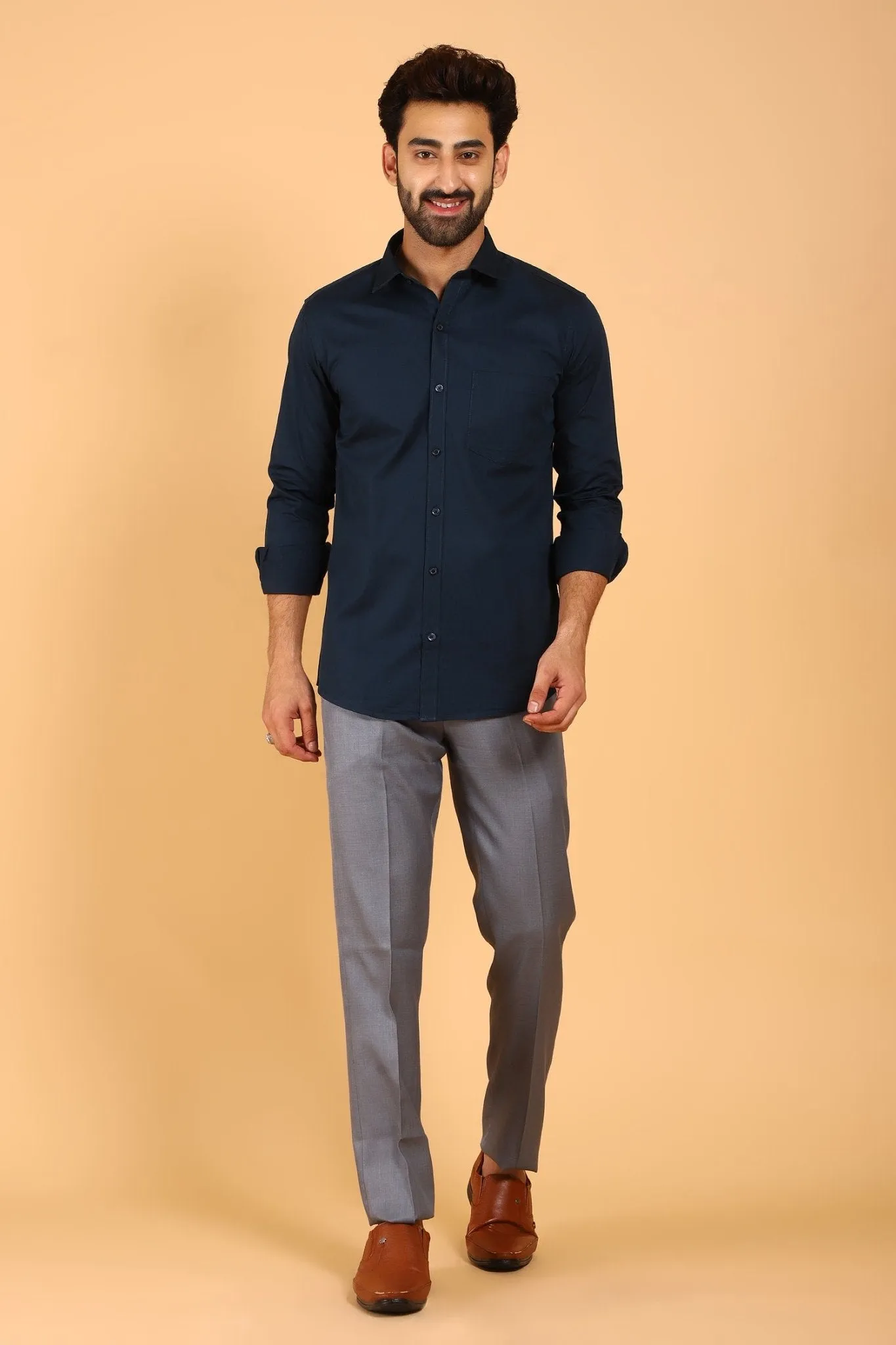 Bluebird Men's Slate Grey Polycotton Trouser