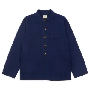 Burrows & Hare Jericho Herringbone Jacket Indigo