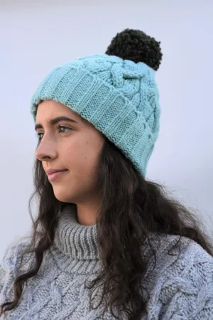 Cable Bobble Hat – Mint – McConnell