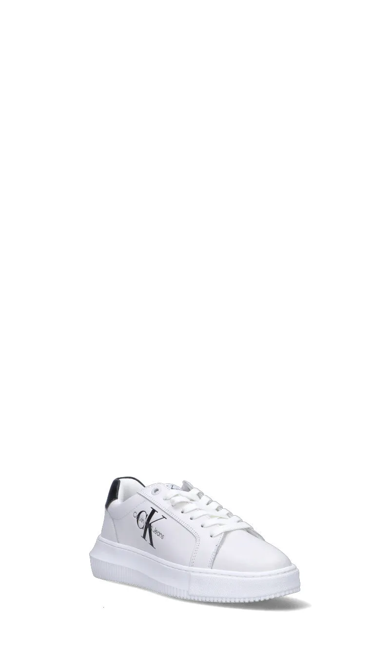 CALVIN KLEIN JEANS Sneaker donna bianca in pelle