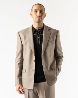 Carter Young x Jake & Jones 120s Wool Tailored Jacket in Chicory Marl