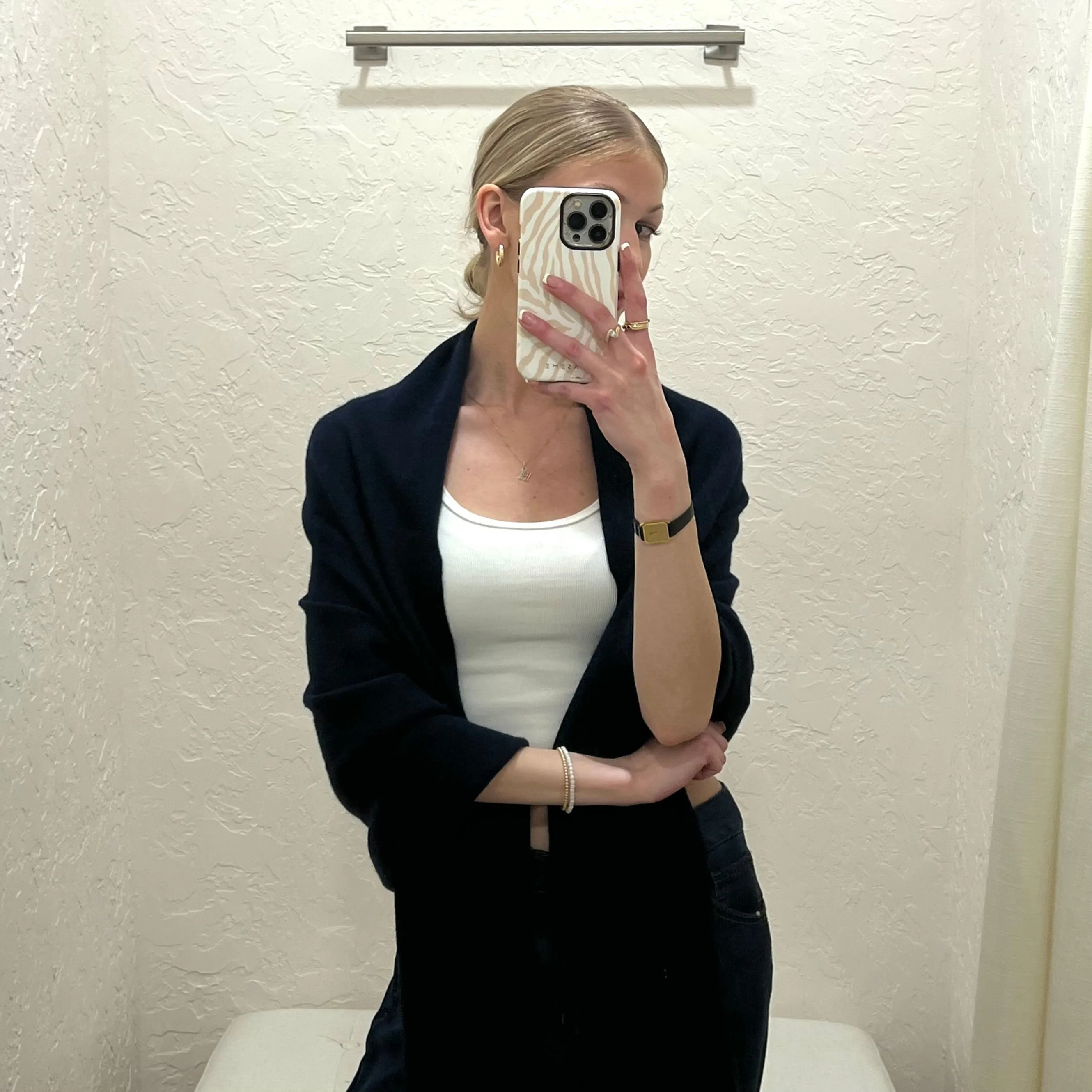 Cashmere Travel Wrap - Navy