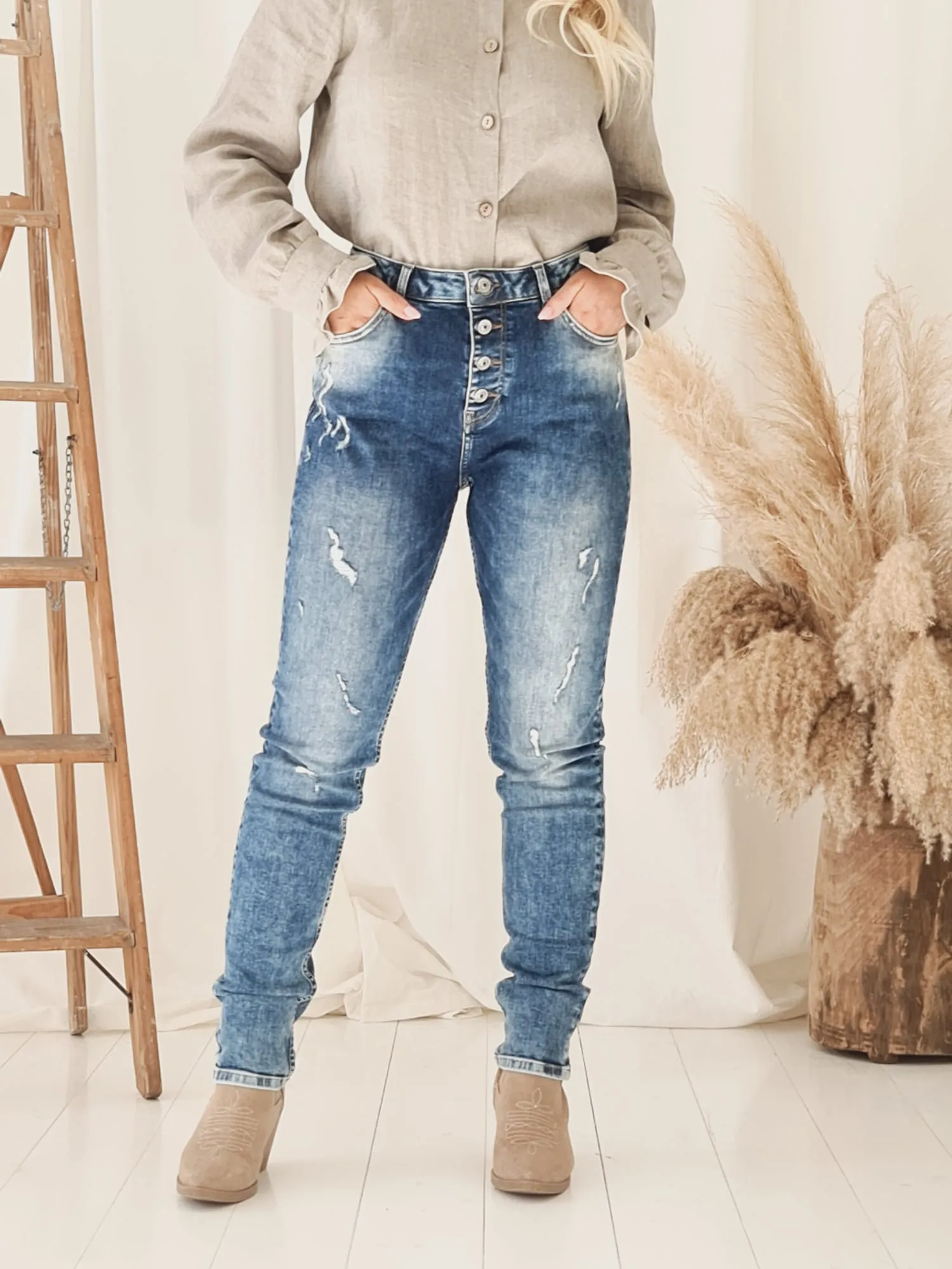 Chic farkut, blue wash