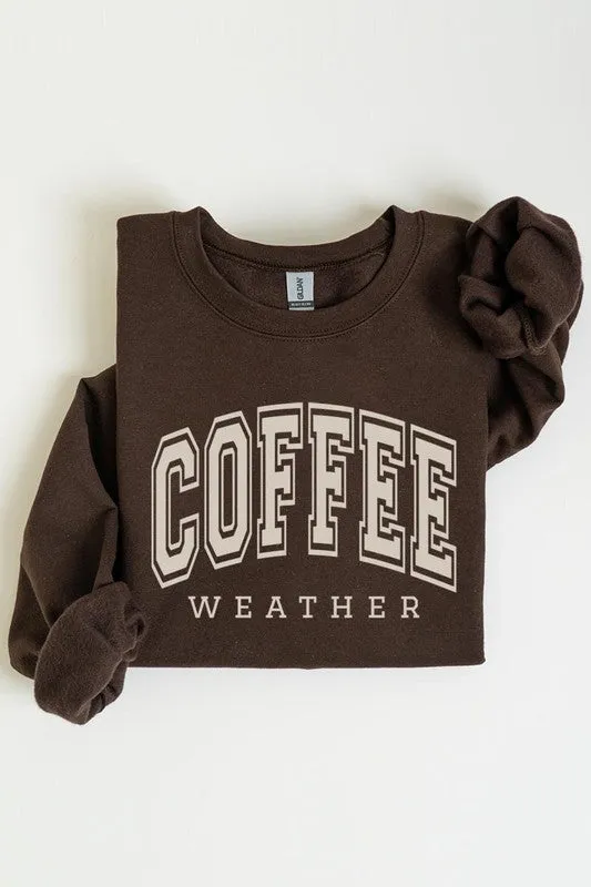 Coffee Weather Graphic Fleece Sweatshirt