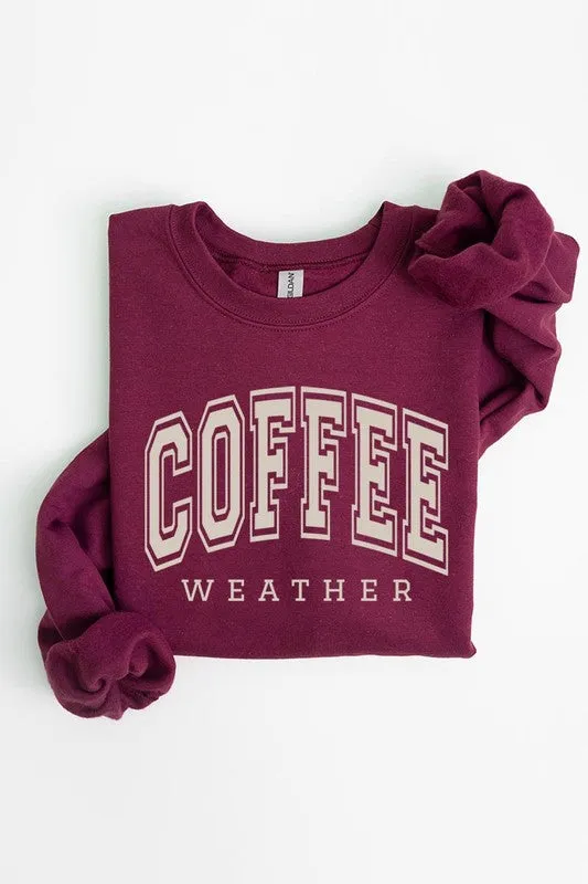 Coffee Weather Graphic Fleece Sweatshirt