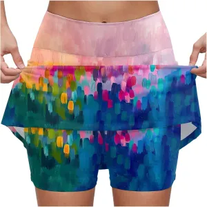 cooki Skorts for Women with Pockets High Waist Tummy Control Women's Lightweight Yoga Skirts Summer Casual Workout Shorts