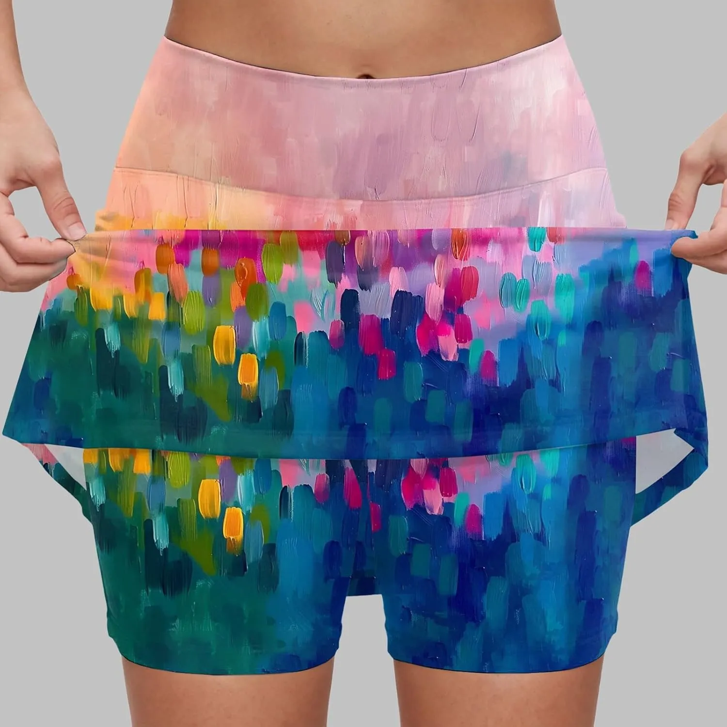 cooki Skorts for Women with Pockets High Waist Tummy Control Women's Lightweight Yoga Skirts Summer Casual Workout Shorts