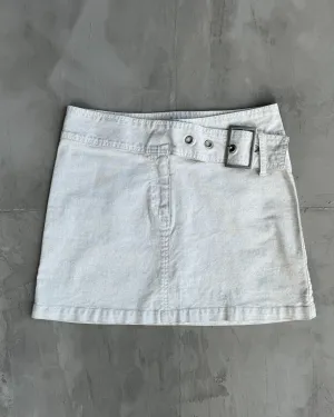 COP COPINE WAXED DENIM BELT MINI SKIRT - S