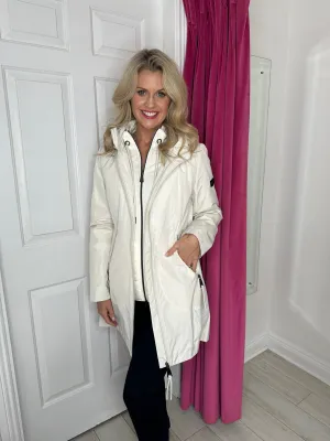 Cream 3-In-1 Coat with Zipped Pockets