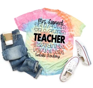 Custom Tie Dye Shirt for Teacher Back To School