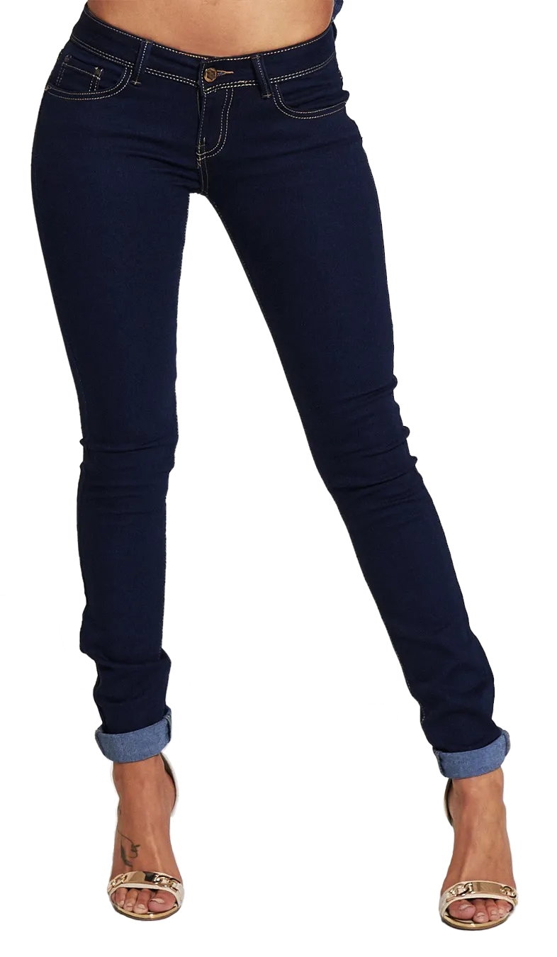 Dark Blue Skinny Denim Jeans