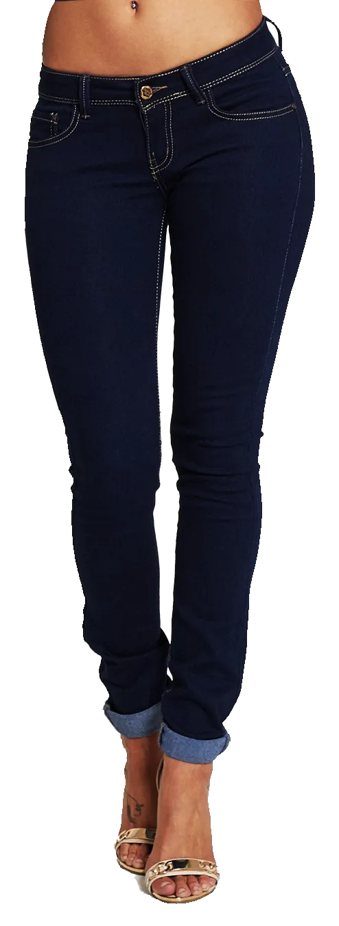 Dark Blue Skinny Denim Jeans