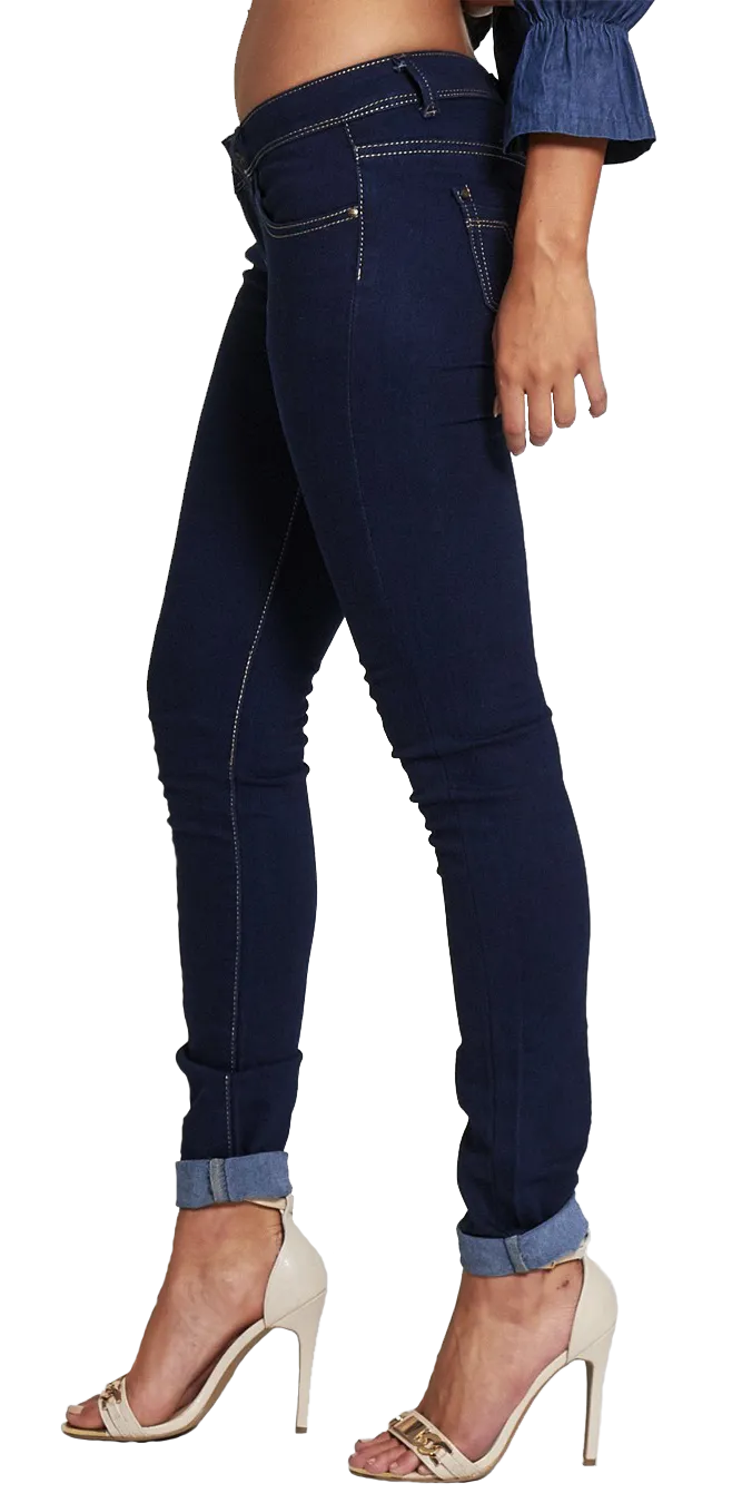 Dark Blue Skinny Denim Jeans