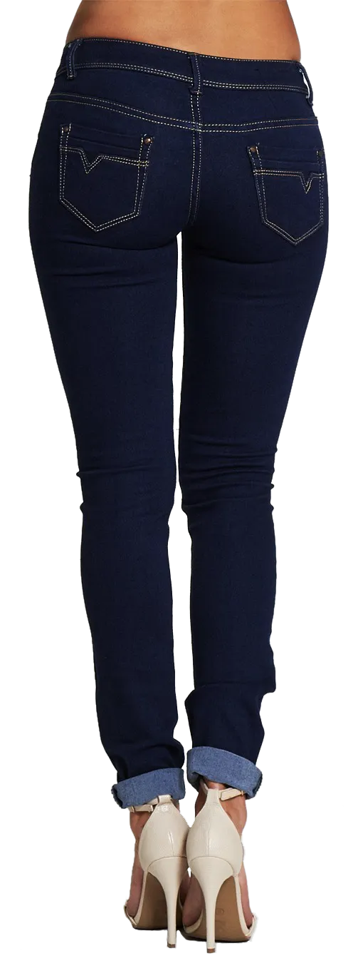 Dark Blue Skinny Denim Jeans