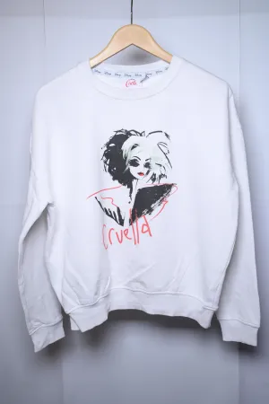 Disney White Cruella Sweatshirt - Large Disney White Cruella Sweatshirt - Large