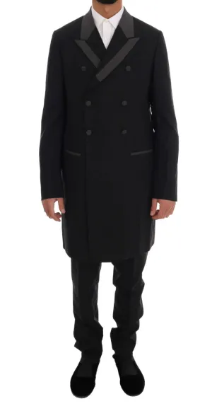Dolce & Gabbana Elegant Black Double Breasted Wool Suit