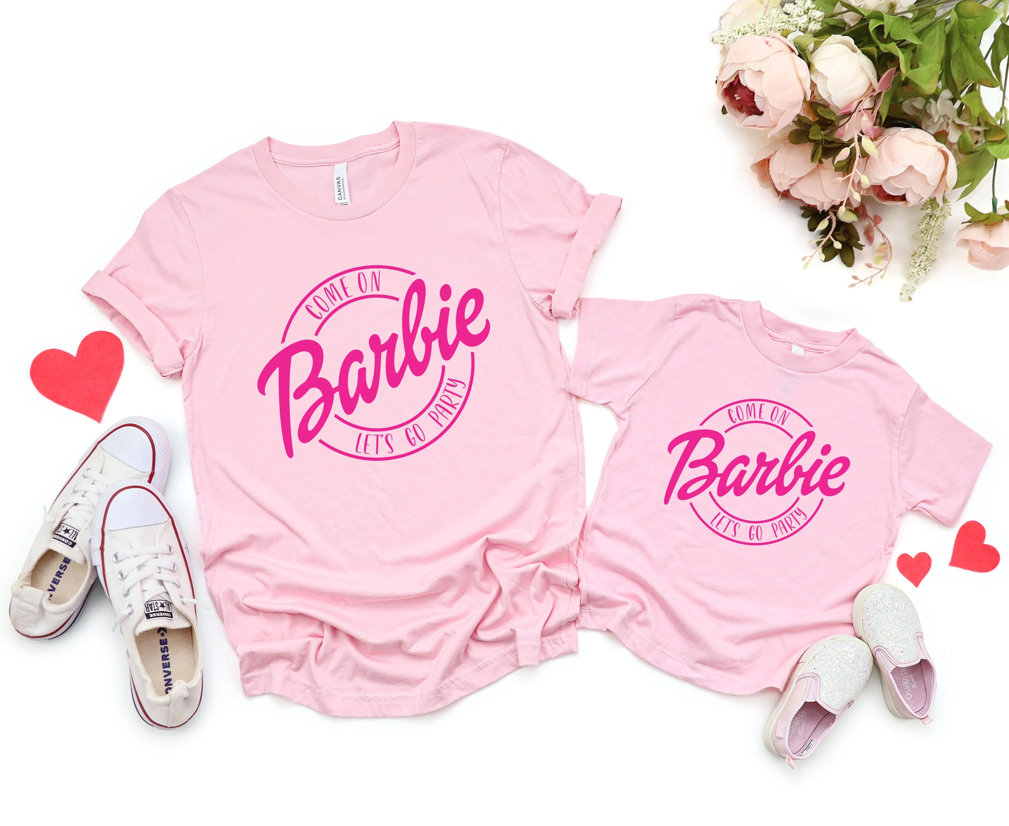 Doll Shirt - Come on Let's Go Party - Girl's Birthday Shirt - Birthday Crew - Pink