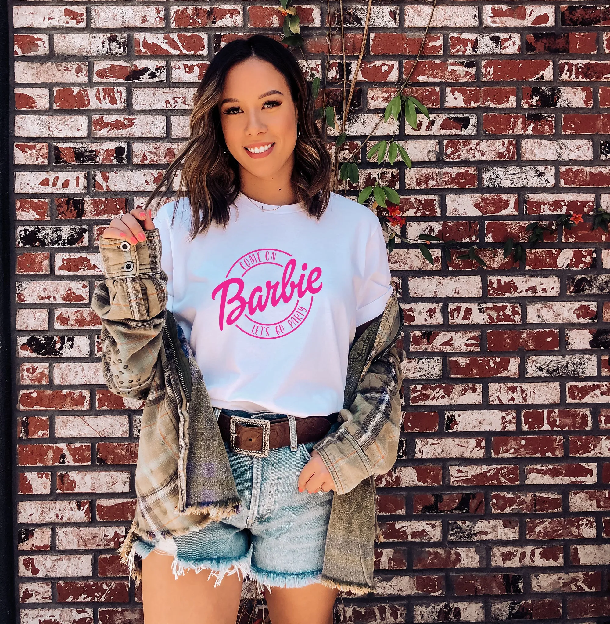 Doll Shirt - Come on Let's Go Party - Girl's Birthday Shirt - Birthday Crew - Pink