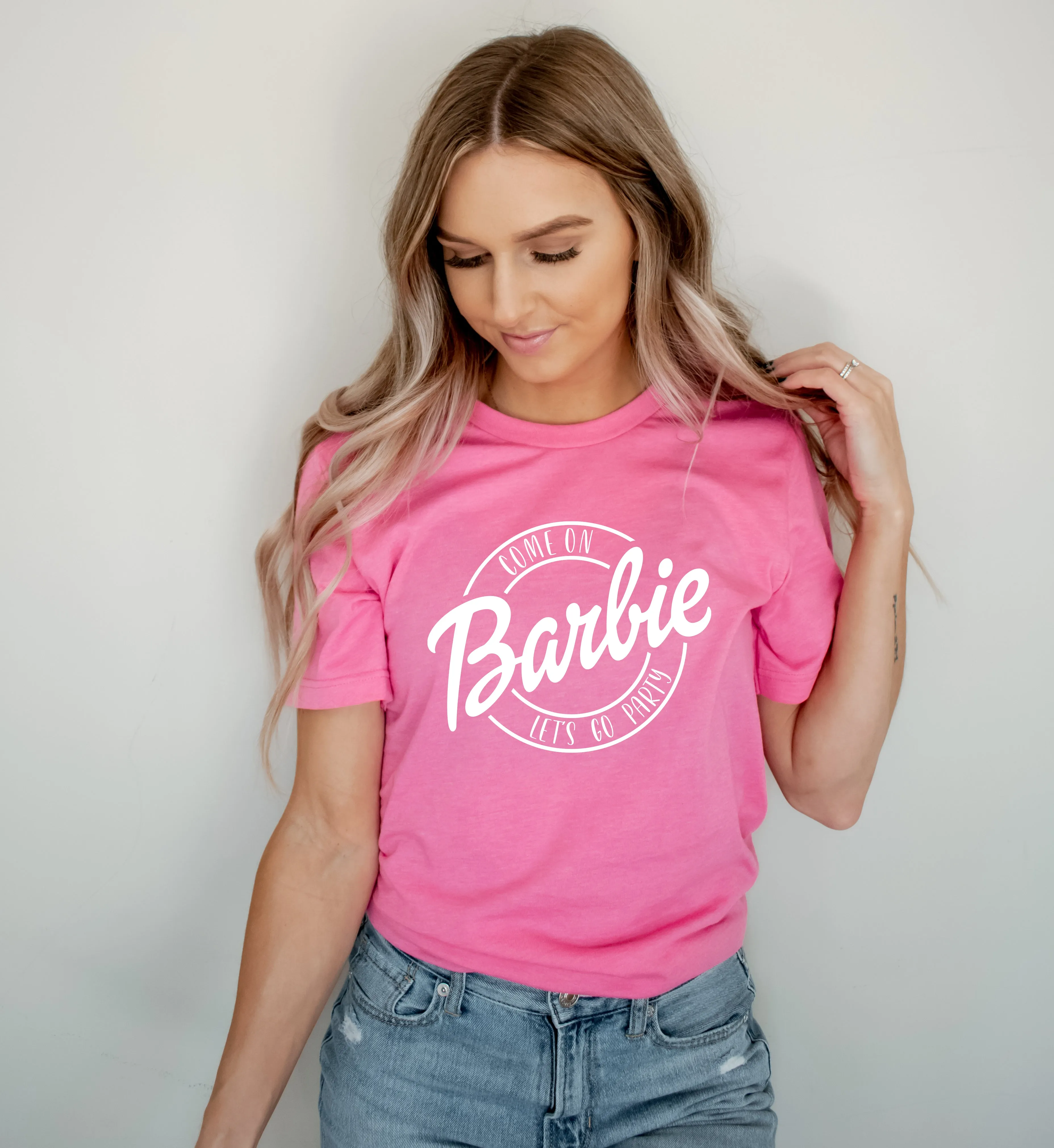 Doll Shirt - Come on Let's Go Party - Girl's Birthday Shirt - Birthday Crew - Pink