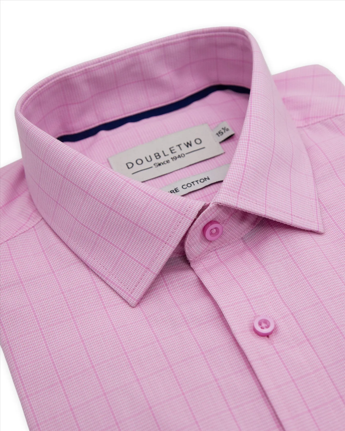 Double Two Prince Of Wales Check Long Sleeve Shirt For Men's (GS4235) in Collar Size 15 to 23, 2 Colours