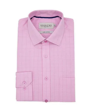 Double Two Prince Of Wales Check Long Sleeve Shirt For Men's (GS4235) in Collar Size 15 to 23, 2 Colours