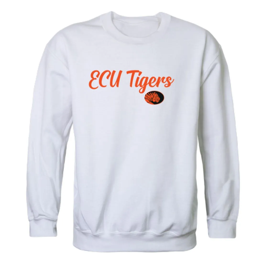 East Central University Tigers Script Fleece Crewneck Pullover Sweatshirt