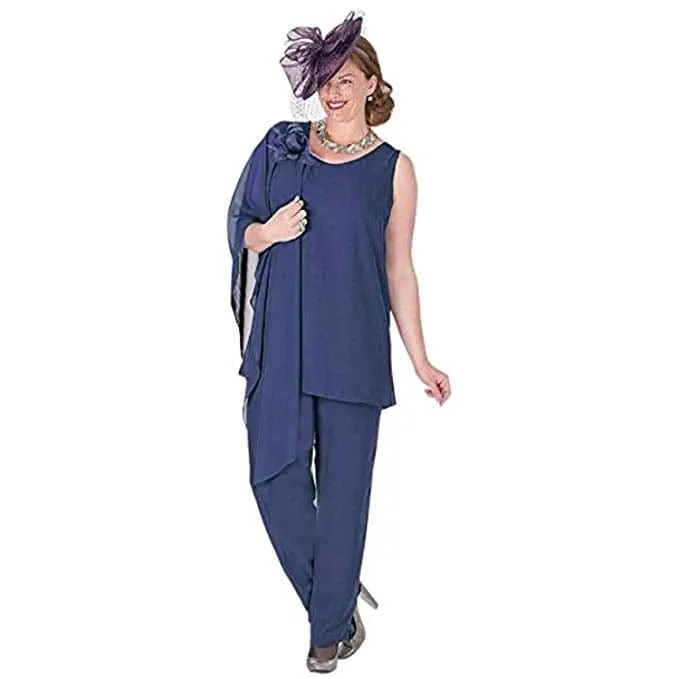 Elegant 3 Pieces Proud Mother The Bride Pant Suit