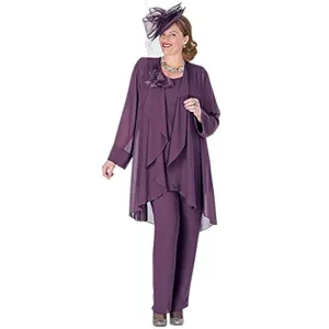 Elegant 3 Pieces Proud Mother The Bride Pant Suit