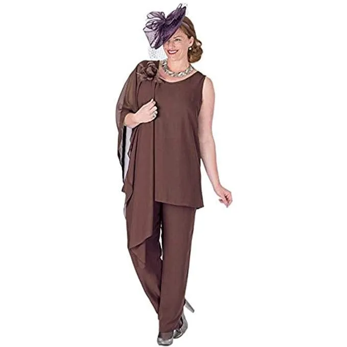 Elegant 3 Pieces Proud Mother The Bride Pant Suit