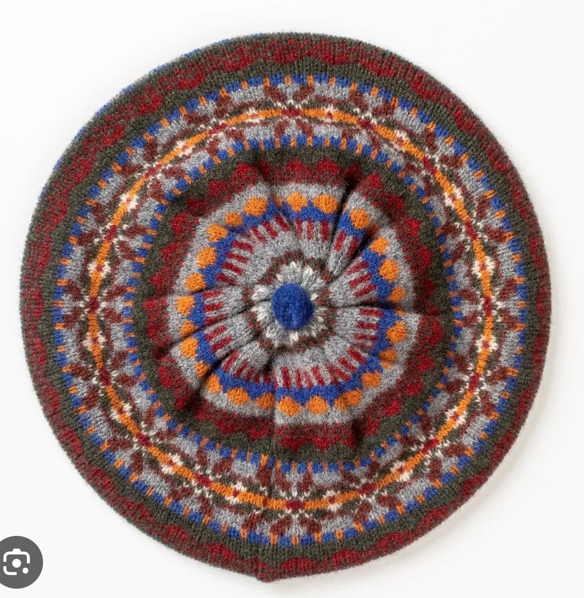 Eribe Fairisle Alloa Beret In Brack Thorn