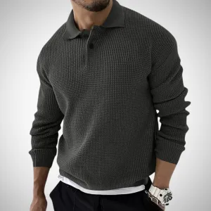 Ethan Luxury Long-Sleeve Polo for Men