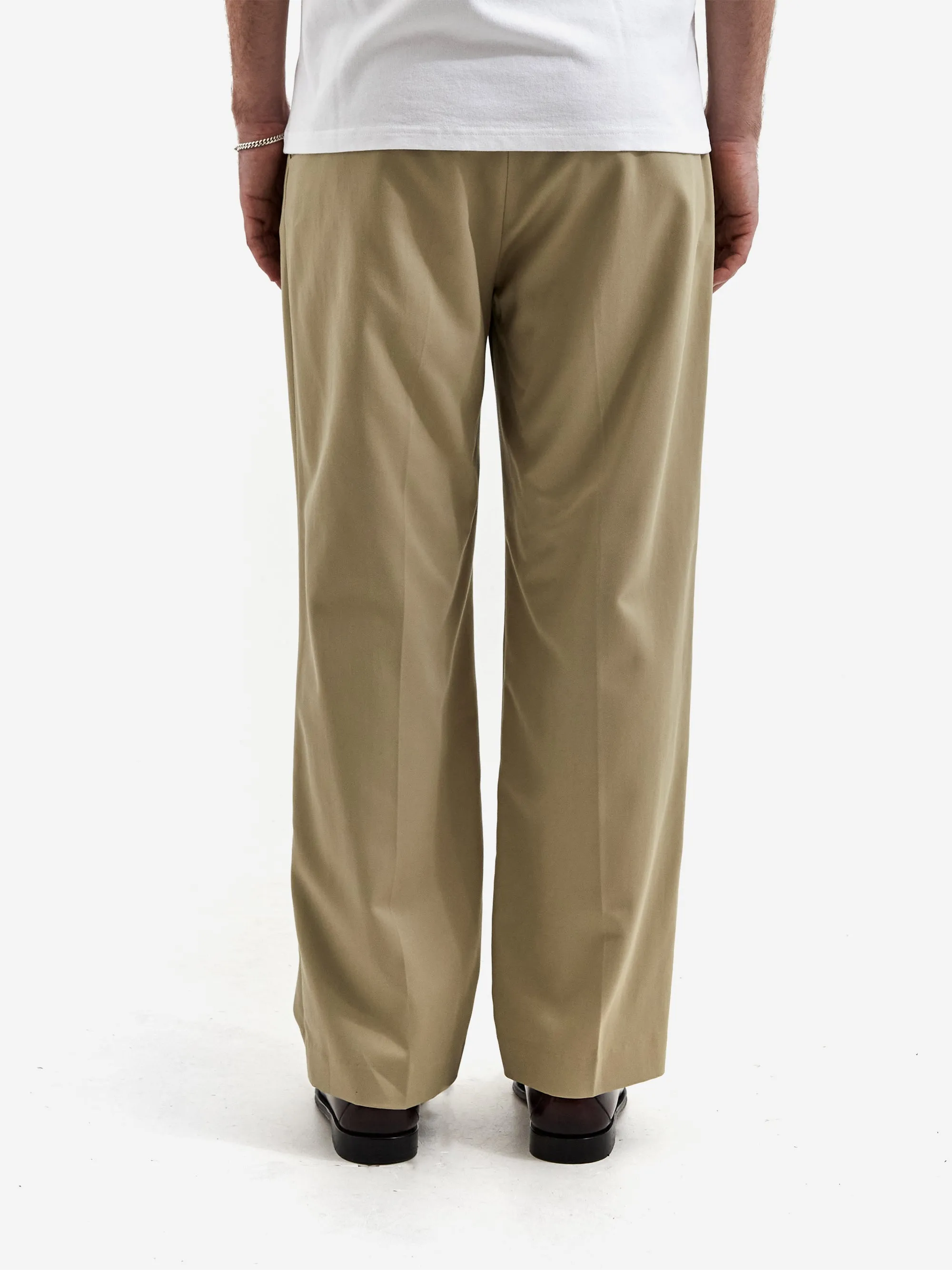 Farah Japan Two Tuck Side Adjustable Pants - Beige
