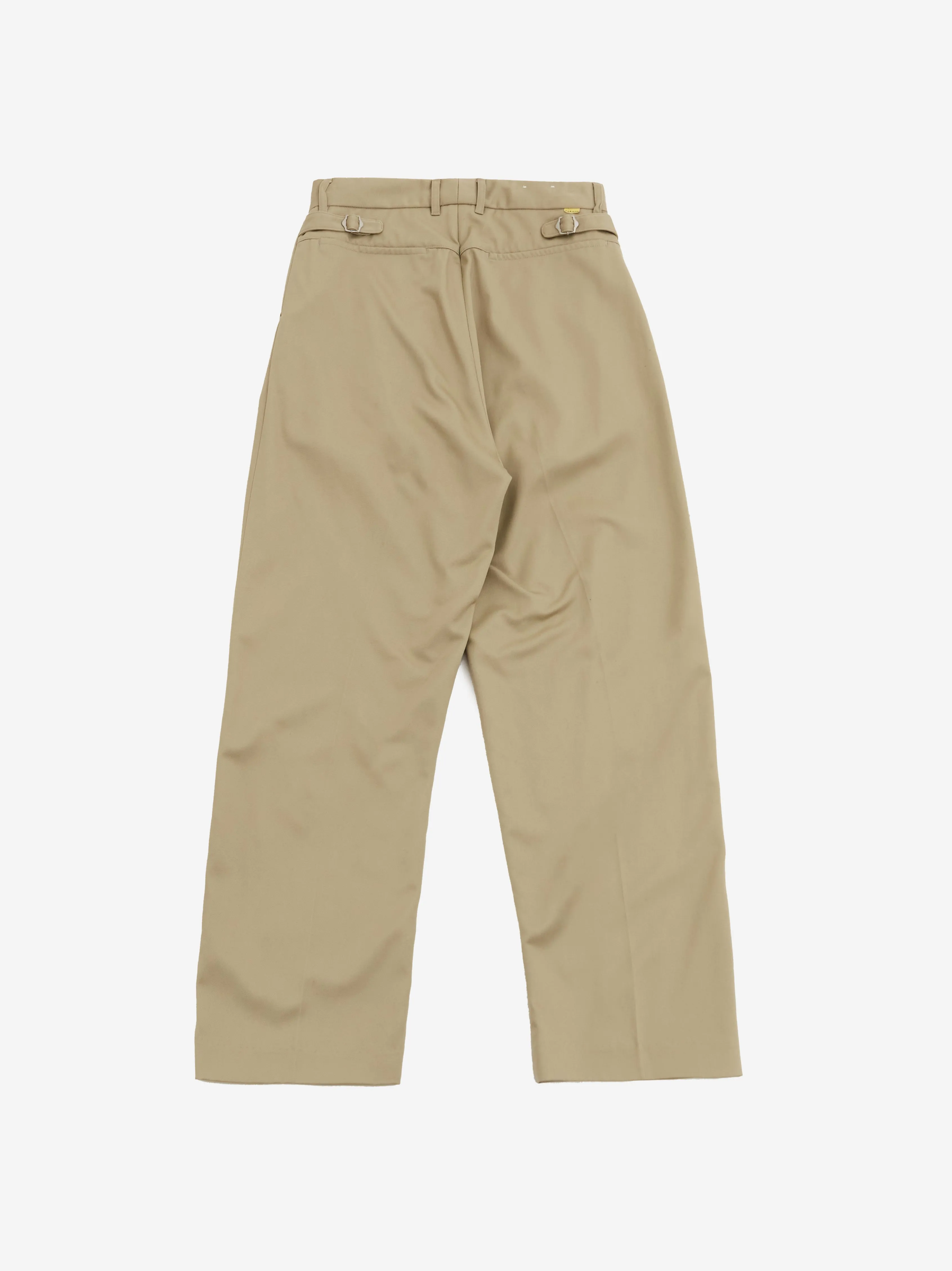Farah Japan Two Tuck Side Adjustable Pants - Beige