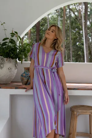 FINAL SALE Joyous Dress in Luna Stripe