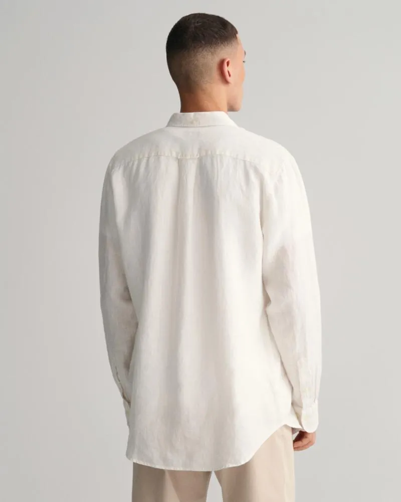 Gant Apparel Mens REGULAR LINEN SHIRT 110/WHITE