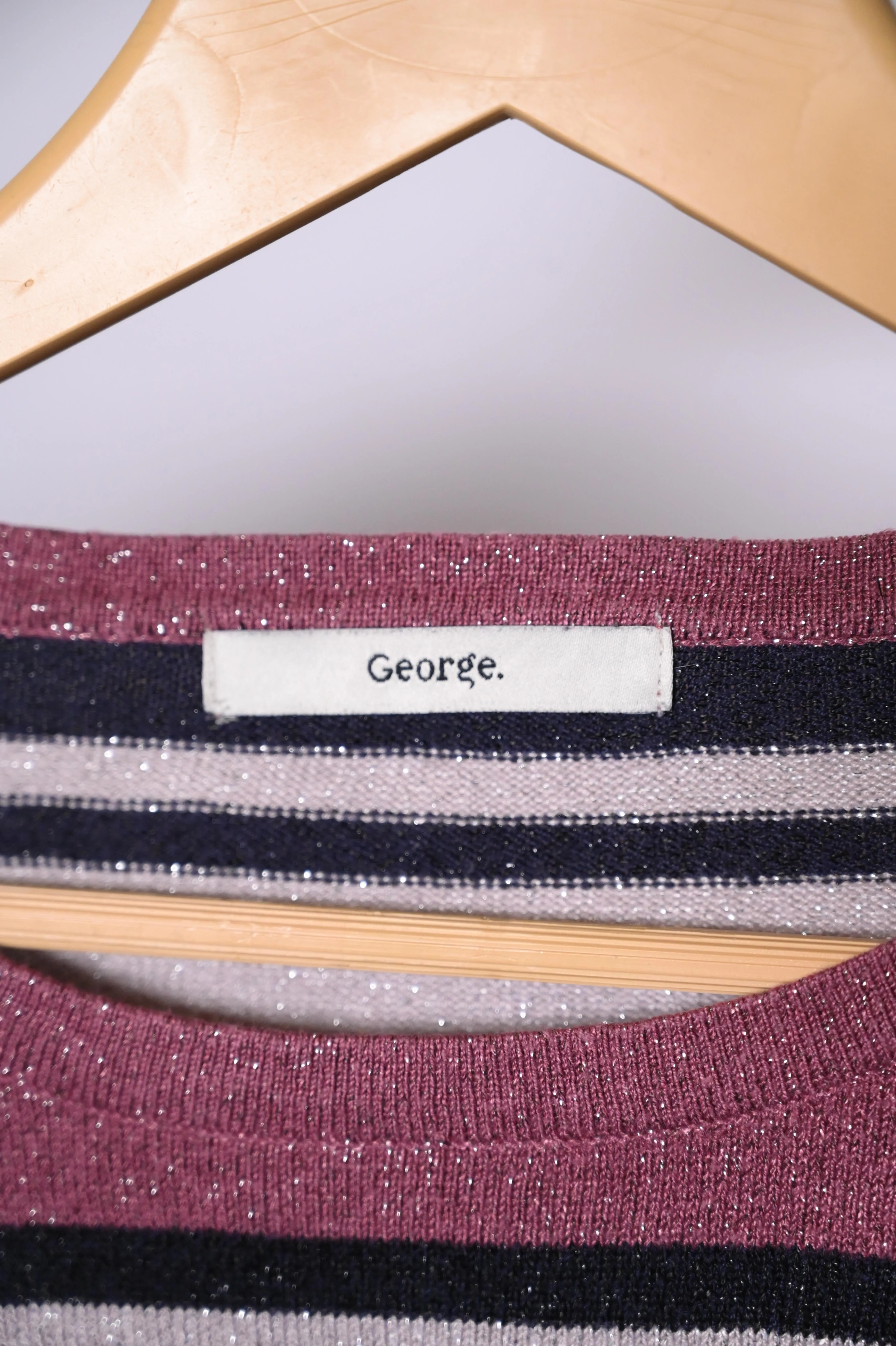 George Pink, Grey & Black Line Sweatshirt (Medium)